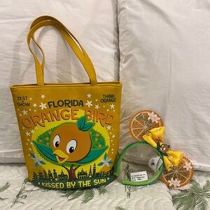 Florida Orange Bird Tote and Headband Set